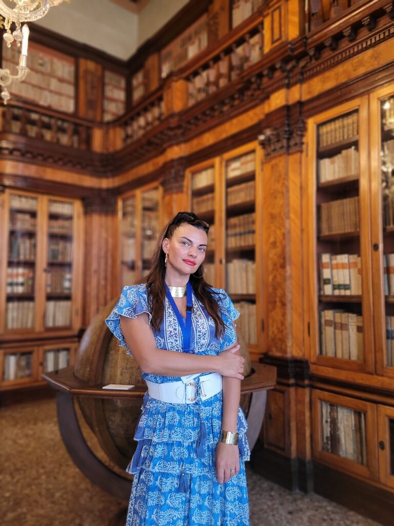 Photo 1. Dr. Ivana Čapeta Rakić at the Library of the Museo Correr, Venice